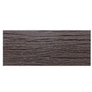 Dark brown rectangular tile with a textured, wood-like grain pattern. The surface appears detailed and rugged, resembling natural wood planks.