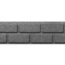 Close-up of a textured grey brick wall pattern. The bricks are rectangular and aligned in a staggered pattern, conveying a simple, industrial feel.