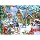 House Of Puzzles The Redcastle Collection MC513 Snowman's View Jigsaw Puzzle - 1000 Piece