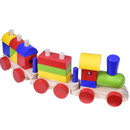 KandyToys Wooden Blocks Train Set