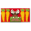 Festive chocolate reindeer with carrots 95g, novelty Christmas gift set featuring a chocolate reindeer head and carrot-shaped chocolates in a red tray.