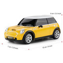 CMJ Mini Cooper S Remote Controlled Car - Yellow - 1:24
