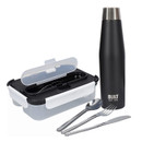Built Apex Water Bottle & Bento Lunch Box Set  - Black