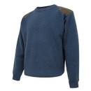 Hoggs of Fife Men's Melrose Hunting Pullover Jumper - Marled Navy