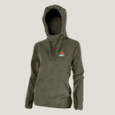 A front view of a green stoney creek hoodie