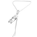 White hammock fixing kit with rope loop, metal hook and rings for securely hanging a hammock.