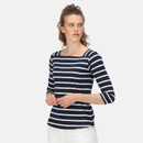 Regatta Women's Polexia Top - Navy White Stripe