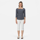 Regatta Women's Polexia Top - Navy White Stripe