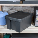 Wham Bam 16L Recycled Heavy Duty Storage Box with Lid - Black