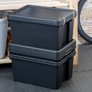Wham Bam 16L Recycled Heavy Duty Storage Box with Lid - Black