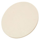 Round ceramic pizza stone on a white background