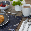Creative Tops Marble Cork Placemats, Navy - Set of 6