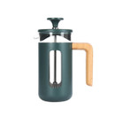 La Cafetire 3-Cup Glass  Stainless Steel Pisa Latte Cafetiere 350ml - Green