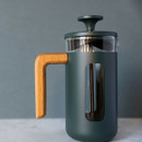 La Cafetire 3-Cup Glass  Stainless Steel Pisa Latte Cafetiere 350ml - Green