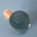 La Cafetire 3-Cup Glass  Stainless Steel Pisa Latte Cafetiere 350ml - Green