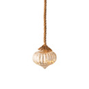 Lumineo Silver Glass Onion Rope Light, Warm White - 20cm