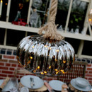 Lumineo Silver Glass Onion Rope Light, Warm White - 20cm