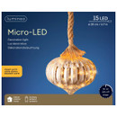 Lumineo Smokey Glass Onion Rope Light Warm White  20cm