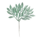 A glittery sage green leaf branch