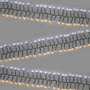 NOMA 960 Multi-Functional LED Cluster Lights, White/Warm White – 13.9m in a zig zag design on a grey background