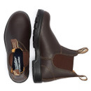 Top view of Blundstone 550 walnut brown Chelsea boots showing the removable Legendary Comfort footbed inside.
