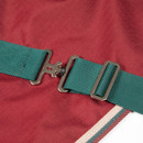 A close up view of the rug's straps.