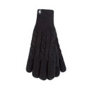 A pair of black gloves. A pair of black gloves.