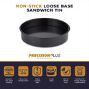 Precision Plus Non-Stick Loose Base Sandwich Tin - 20cm