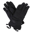 A pair of black winter gloves with a textured, insulated design. The gloves are positioned together, suggesting warmth and practicality for cold weather. A pair of black winter gloves with a textured, insulated design. The gloves are positioned together, suggesting warmth and practicality for cold weather.