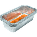 A view of a 5 pack of BBQ pan liners on a white background