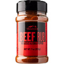 Front view of Traeger Beef Rub seasoning, 200g jar