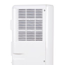 Rear view of the portable air conditioner showing ventilation grille and exhaust panel.