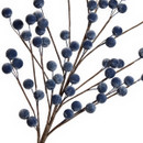 Close-up of the frosted blue berries and branching stems, highlighting realistic textures for Christmas floral displays, wreaths and seasonal centrepieces.