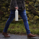Natural Life Stainless Steel Bottle with Bamboo Lid, Stone - 750ml