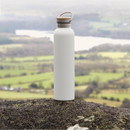 Natural Life Stainless Steel Bottle with Bamboo Lid, Stone - 750ml