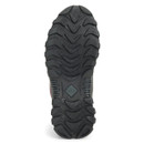 Close-up of the Muck Boot outsole showing deep wave-pattern tread for traction on wet and muddy surfaces.