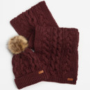 Barbour Women's Penshaw Beanie & Scarf Gift Set - Bordeaux