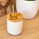 Selbrae House Stag Oak & Ceramic Jar & Spoon Set
