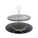 Selbrae House Pheasant 2 Tier Slate Serving Stand