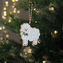 Gingerbread Sheep Decoration hanging on a Christmas tree