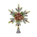Pinecones & Berries Tree Topper on a white background