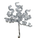 Silver Curl Clip on a white background