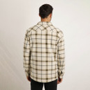 Weird Fish Men's Tyburn Check Fleece Shacket - Taupe Grey