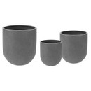 Odeon Andros Plant Pot - Dark Grey Bundle