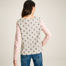 Joules Women's Brancaster Print Top - Grey Stripe