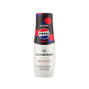 A bottle of Pepsi Max Cherry SodaStream flavour. A bottle of Pepsi Max Cherry SodaStream flavour.