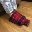 Tartan Fleece Hot Water Bottle Foot Warmer