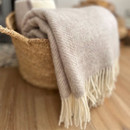 Tweedmill Fishbone Throw, Hazel - 150cm x 183cm