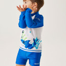 Regatta Children's Animal Rash Suit - Bubbles The Shark (Hawaiian Blue)