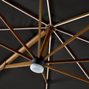 Hartman 3.5m Seychelles Round Cantilever LED Parasol with Bluetooth Speaker - Silhouette